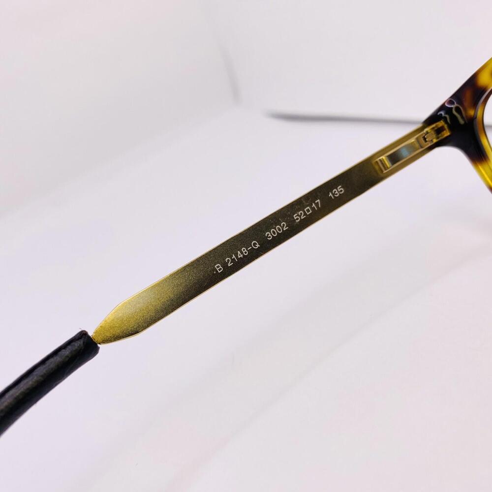 Burberry Authentic Eyeglasses B 2148-Q 3002 52[]17 135 MM Tortoise Gold Leather - Picture 4 of 8